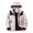 Pink, variant on Men's Colorblock Outdoor Jacket, Unisex Loose Fit Hiking Camping Rain Coat, Windproof Water Resistant Mountaineering Jacket with Hood for Trekking Travel,Army Green M