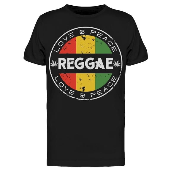 Love And Peace Reggae T-Shirt Men -Image by Shutterstock, Male XX-Large
