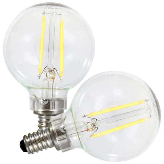 Sylvania 3014601 40W Truwave G16.5 E12 Candelabra Daylight LED Bulb - Pack of 2