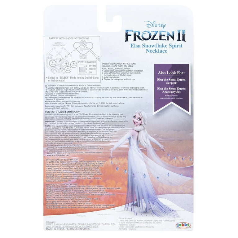 Frozen 2024 singing necklace