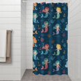 thumbnail image 2 of Dark Blue Mermaid Pattern Shower Curtain 36"x72" ,Bathroom Decorative Shower Curtains Set with 12 Hooks,Modern Waterproof Washable Shower Curtain, 2 of 6