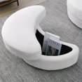thumbnail image 7 of Accent Swivel Barrel Chair with Storage Ottoman, 51“ Round Accent Chair Lounge Chair with Pillows, Upholstered Linen Fabric Oversize Sofa Chair Reading Chair, for Bedroom, Hotel, Ivory, 7 of 7