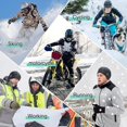 thumbnail image 5 of Gorro de calavera para ciclismo, forro de casco, gorro cálido de invierno con agujeros para gafas para esquiar, correr/gris/ Afortunado Sencillez, 5 of 5