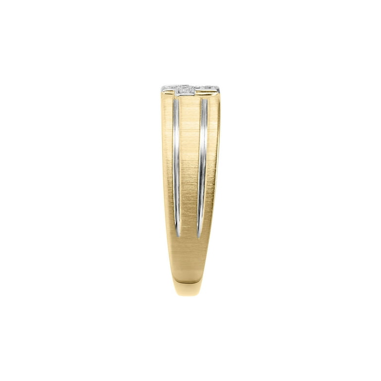 Diamond-Accent 18KT Yellow Gold over Sterling Silver 