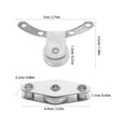 thumbnail image 2 of HONMEET Patio Umbrella Replacement Parts 4Pcs Stainless Steel Pulley Outdoor Umbrella Accessory, 2 of 8