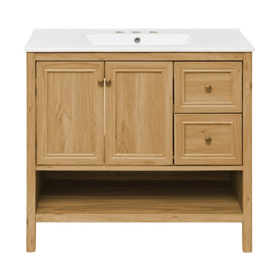 Swiss Madison Sm-Bv241-3 Chateau 36" Free Standing Single Basin Vanity Set - Golden Oak /