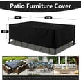 thumbnail image 2 of Premium Waterproof Outdoor Furniture Cover - Heavy Duty Patio Sectional Sofas Protector, Windproof & UV Resistant Patio Table Cover,126" L x 63" W x 28" H, 2 of 6