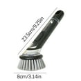 thumbnail image 2 of Household Press Type Liquid Dispenser Cleaning Brush, Kitchen Brush, Soap Foam Brush, Soft PET Bristles, Ergonomic Handle, Multi-Purpose, Cup, Dish, Countertop, Sink, Home Cleaning Tool, 2 of 2