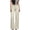 Beige, variant on Women's Light Wash Distressed Wide Leg Jeans High Waisted Fit
