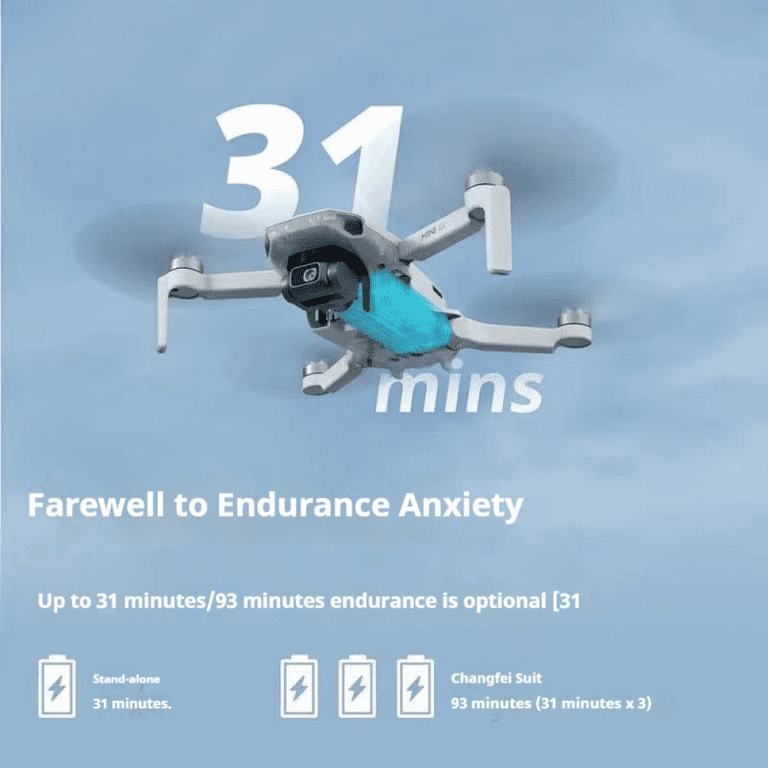 DJI Mini 4K HD Aerial Drone, weighs less than 249 grams, 3-axis