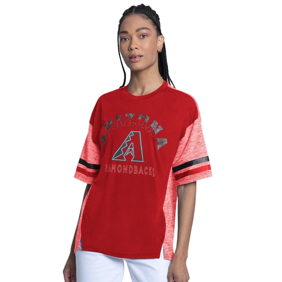 Women's G-III 4Her by Carl Banks Red Arizona Diamondbacks Off-Season Oversized Top