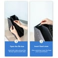 thumbnail image 3 of Deli Collapsible Magazine File Holder Magazine Rack Desk Organizer Binder Holder,2 Vertical Compartments,Dark Gray, 3 of 10