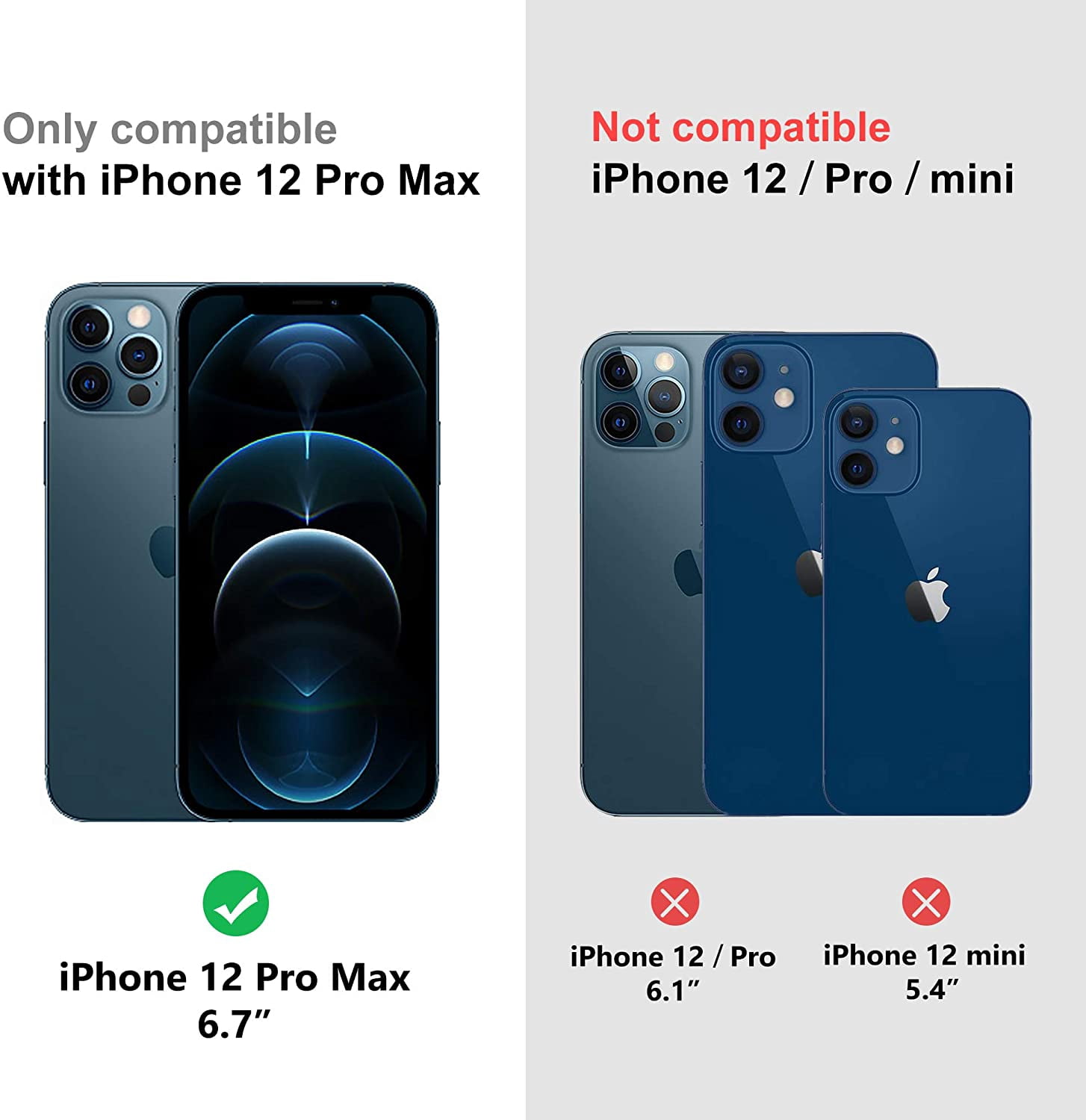 HONGGE 9H iPhone 12 Pro Max Screen Protector - Tempered Glass Screen Protector, Anti-Scratch - 6.7 Inch, 3 Pack