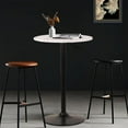 thumbnail image 3 of Generic Height Adjustable Bar Pub Table with Circular Base, White, 3 of 4