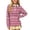 Pink, variant on SERTGUTR Girls Striped Half Zip Shirt, Long Sleeve Turn Down Collar Top, Loose Casual School Uniform Shirt, Everyday Outdoor Daily Shirt