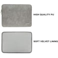 thumbnail image 2 of RAINYEAR 13 Inch Laptop Sleeve PU Suede Leather Case Water Resistant Carrying Bag Compatible with 13.3 MacBook Air Pro M1 2020 2021 A2337 A2338 A1932 A1989 A1706 A1708 A2159 A2179 A2251 A2289 (Gray), 2 of 7