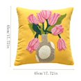thumbnail image 3 of Zynviq 18x18inch Pillow Covers Multicolor Couch Pillow Covers Decorative Flower Square with Zipper Polyester, 3 of 6