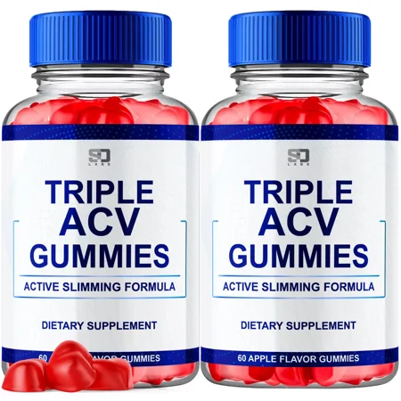 Triple ACV Gummies Active Slimming Formula (2 Pack)
