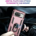 thumbnail image 4 of Compatible with Google Pixel 8A Case Built-in 360 Ring Holder Kickstand, Extreme Protection Military Armor Magnetic Car Dual Layer Protective Heavy Duty Phone Cover For Google Pixel 8A,Rosegold, 4 of 6