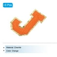 thumbnail image 3 of Uxcell Chenille Letter x Patches Large Size 3.15"x2.17" 3PCS(Orange) Shape J, 3 of 6