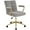 Grey, Gold Brushed Base, variant on Velvet Desk Chair with Arms, Adjustable Height Home Office Chair, Mid-Back Upholstered Vanity Chair with 360° Swivel and Wheels for Living Room or Study, Dark Green