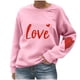 thumbnail image 3 of RKSTN Valentine Gifts Sweatshirts for Women Oversized Crewneck Valentine's Day Heart Graphic Print Hoodless Sweatshirt Womens Casual Plus Size Round Neck Loose Comfy Sweatshirt Fall Spring Clothes, 3 of 6