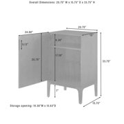 Asher Record Storage Stand Dark Brown