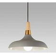 thumbnail image 2 of FSLiving 3-Lights Dimmable Track Mount Pendant Light Macaron Metal Lamp Shade Wood Handle Instant on Halo Track Pendant Lamp Fixtures 3.2 ft Cord for Restaurant Cafe Shop, 2 of 7