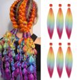 thumbnail image 4 of Jumbo Braid Hair 26inch Synthetic Fiber Hair Extensions Crochet Braiding Gradient Color Twist Braids Hair Styling Tools, 4 of 8