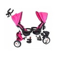 thumbnail image 2 of Triciclo The Baby Shop  JE-TC0010 Doble para Niños 2 Asientos Giratorios Rosa - Bastón Dirigible, 2 of 4