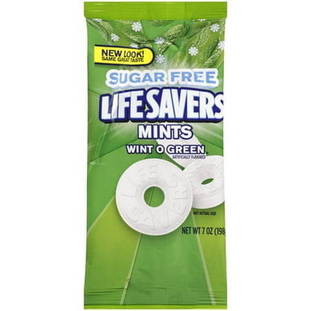 Life Savers Sugar Free Wint O Green Mints, 7 oz - Walmart.com