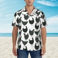thumbnail image 4 of Goofa Retro Rooster Hawaiian Shirt for Men, Unisex Summer Beach Casual Short Sleeve Button Down Shirts,Aloha Tropical Floral print shirt-X-Large, 4 of 9