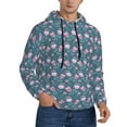 thumbnail image 2 of Lsque Tulips Flowers Pattern Casual Men's Hoodie,Hooded Sweatshirt with Kangaroo Pocket,Pullover Hoodie-3X-Large, 2 of 7