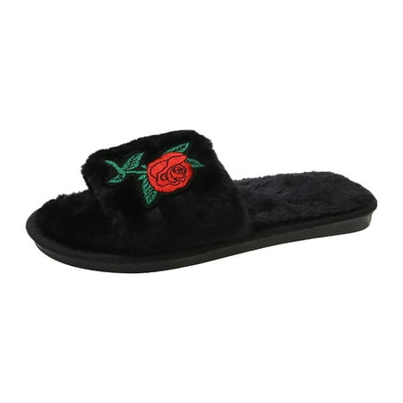 

Dyfzdhu 2022 New Spring And Autumn Rose Home Leisure Non Slip Plush Slippers