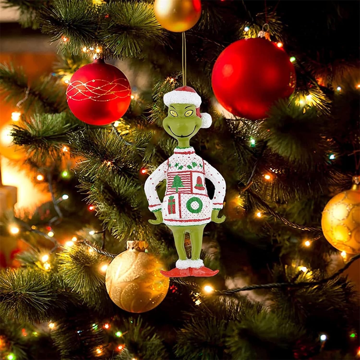 Merry Christmas Grinch Ornament Xmas Tree Hanging Decoration Figure Pendants