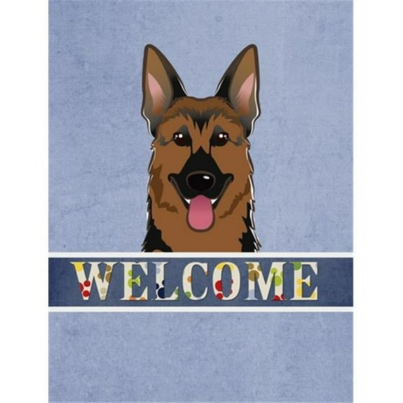 Caroline's Treasures BB1397GF German Shepherd Welcome Flag Garden Size , Small, multicolor