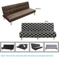 thumbnail image 6 of SHANNA Futon Slipcover Armless Sofa Covers Stretch Sofa Bed Slipcover Protector Elastic (Black Geometry), 6 of 10