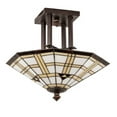 thumbnail image 6 of Meyda Tiffany 210967 Tiffany/Mica Two Light Flushmount from Arrowhead collection in Bronze/Dark finish, 20.00 inches, 6 of 7