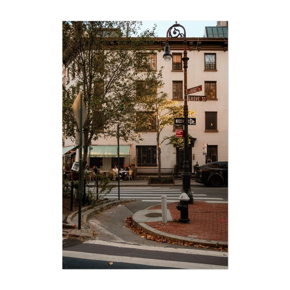 Corner Café Serenity - Manhattan New York Photography Unframed Wall Art Print 5 x 7 inches