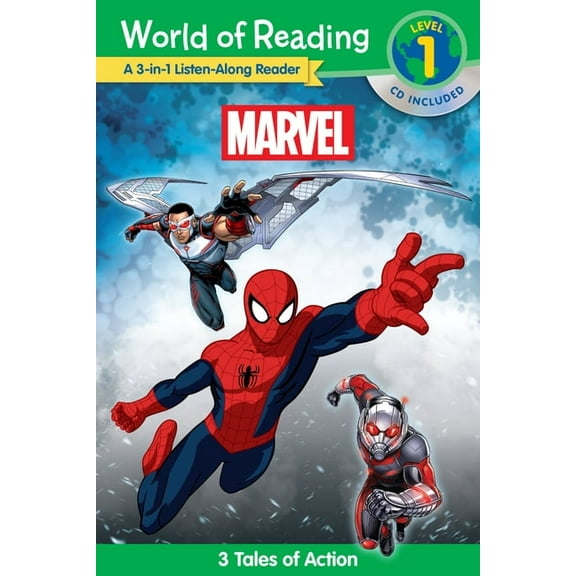 World of Reading: Marvel: Marvel 3-In-1 Listen-along Reader-World of Reading Level 1: 3 Tales of Action with CD!