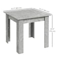 thumbnail image 3 of HOMCOM Square Dining Table for 2, Kitchen Table for Living Room, Grey, 3 of 10