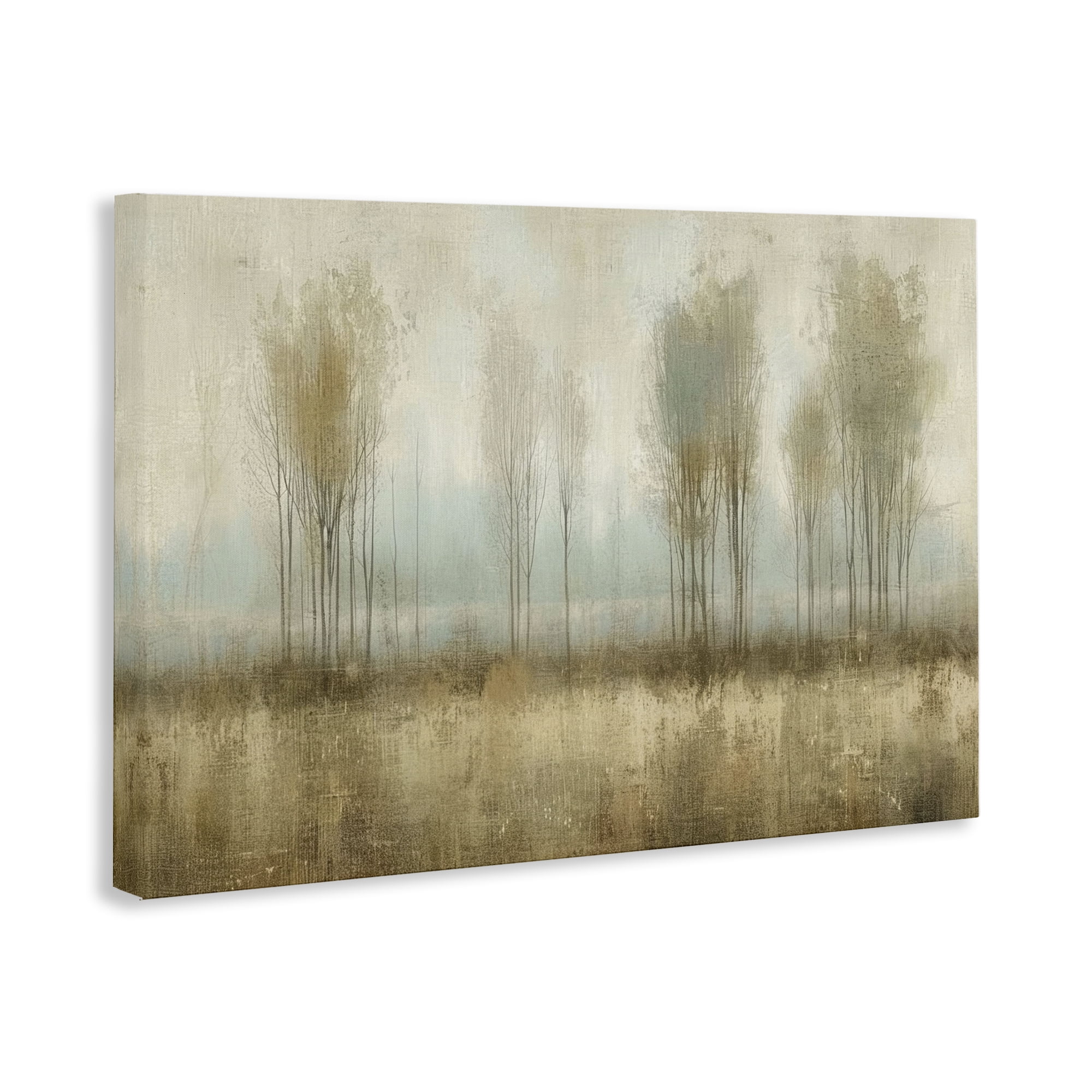 Stupell Industries Muted Forest View Landscape & Nature Painting Wrapped Canvas Art Print Wall Art, 45 x 30