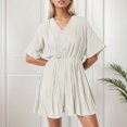 thumbnail image 2 of Combinaison à Jambes Larges en Filet à Col Suspendu pour Femmes Combinaison d'Hiver pour Femmes Combinaison Olive Mignonne Combinaisons en Jean pour Femmes Combinaison Florale Pyjama Ajusté, 2 of 4