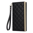 thumbnail image 2 of Desugned For Samsung Galaxy S24 FE Wallet Phone Case,With Suction Cup Fastener,Flip Folding Kickstand,With Card Slots,Wrist Strap&Shoulder Strap,Shockproof PU Leather Phone Case,Black, 2 of 9