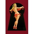 thumbnail image 2 of Driben, Peter 17x24 Black Ornate Wood Framed with Double Matting Museum Art Print Titled - Whisper Magazine: Keyhole Pinup with Bandana, 2 of 4