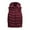 Red, variant on Men's Autumn&Winter Solid Color Sleeveless Zipper Hooded Vest Parkas