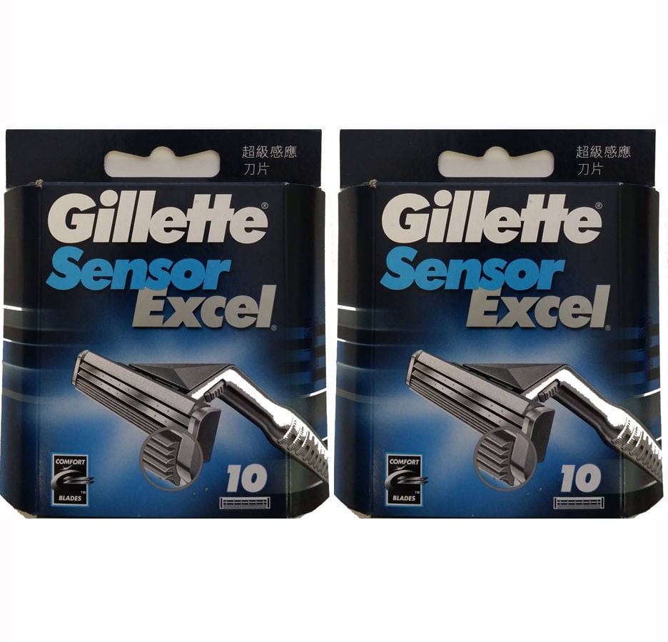 Gillette Sensor Excel Razor Blades Refills, 20 Cartridges