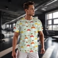 thumbnail image 3 of Wukai Mushroom Bee Print Men's Short-Sleeved Mesh T-Shirt,Quick-Dry Short Sleeve Workout T-Shirt-Medium, 3 of 8