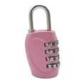 thumbnail image 1 of Langgg Office 4-digit Combination Lock Camping Business Trip Suitcase Luggage Locker Gate Door Resettable Padlock Security Accessories Pink/Colorful keys, 1 of 9