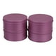 thumbnail image 2 of 4 cajas de lata redondas grandes para almacenamiento de galletas, envases de dulces, recipiente de metal con tapas, recipientes herméticos para almacenamiento en el hogar y la oficina, color morado, 2 of 6